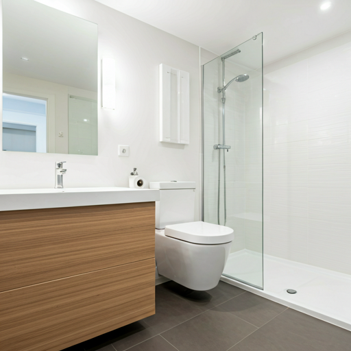 Clean modern bathroom