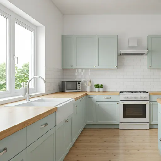 Clean organized kitchen