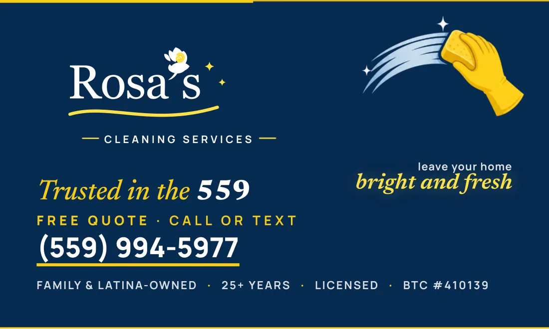 Rosa's Cleaning Services business card front
